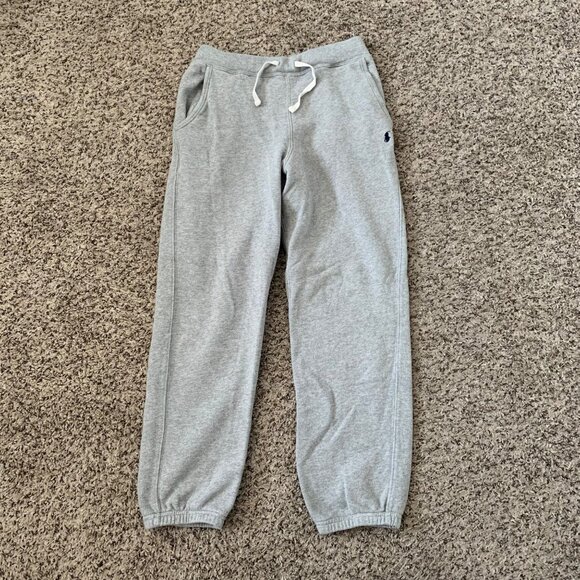 Polo Ralph Lauren Gray Kids Sweatpants L Drawstring Elastic Waist - Picture 1 of 7